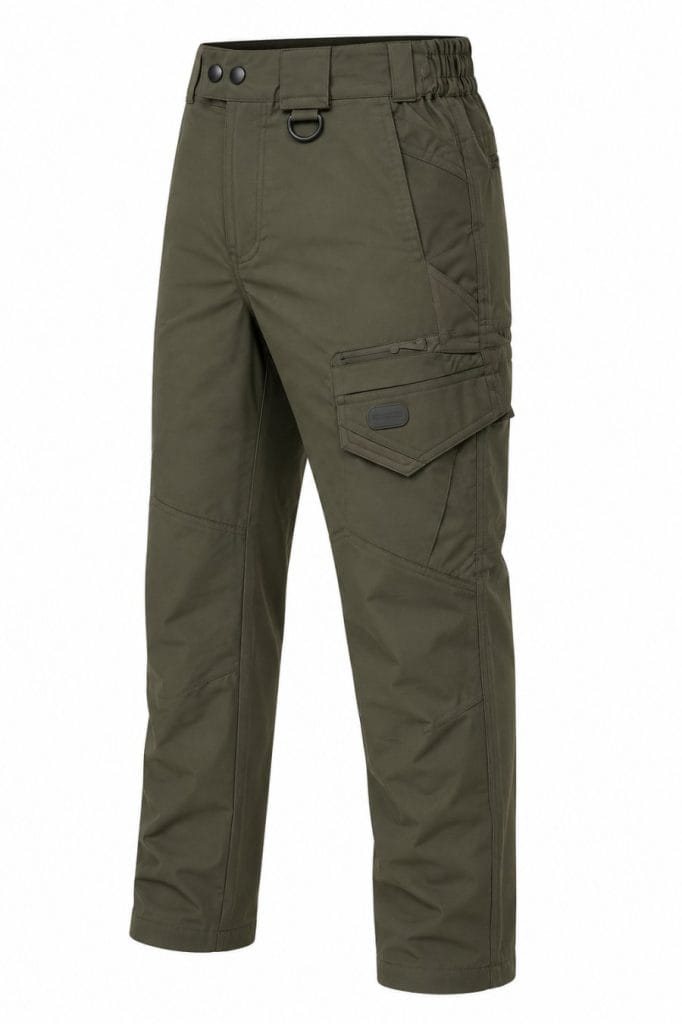 Men's Olive Green Tactical Cargo Pants – Multi Pocket Design