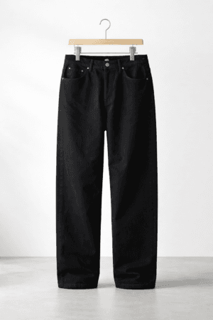 Men's Premium Black Baggy Jeans – Contemporary Relaxed Fit