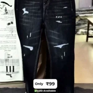 Charcoal Distressed Straight Leg Denim – Urban Fashion Collection