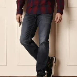Navy Slim-Fit Denim Jeans for Men